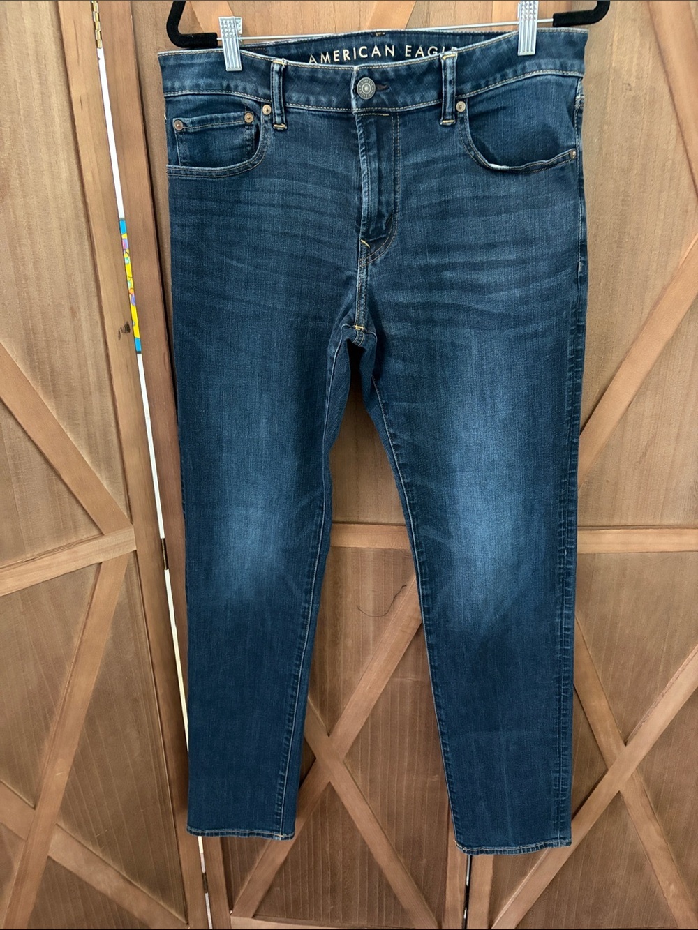 AMERICAN EAGLE OUTFITTERS Men's Indigo Slim Straight Jeans SIZE 34x36
